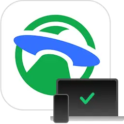 UFO VPN app icon with a completed setup check